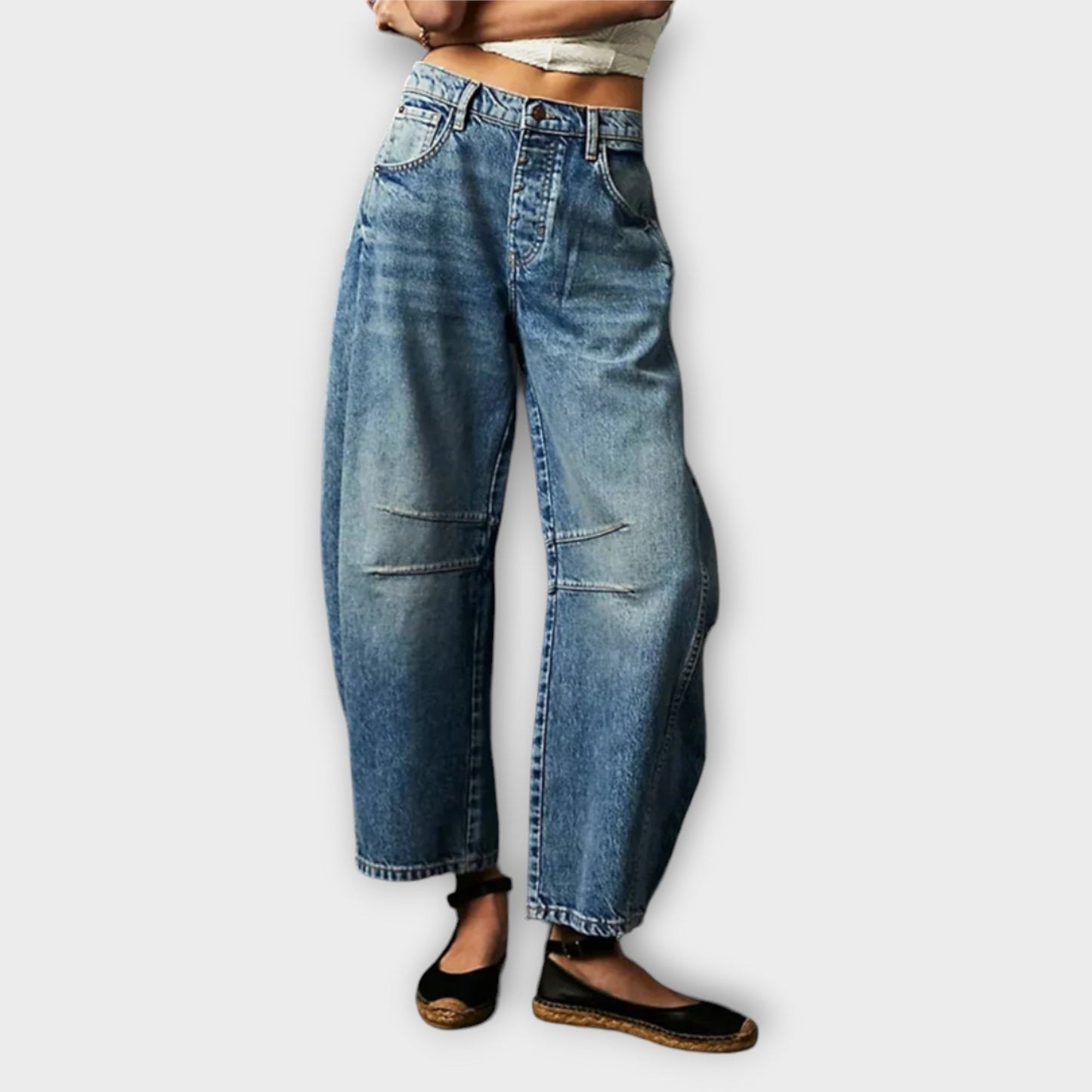 Luna | Jeans Classiques à Jambe Large