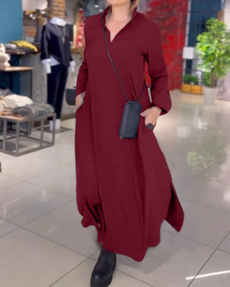 Evia | Robe longue ample avec fente