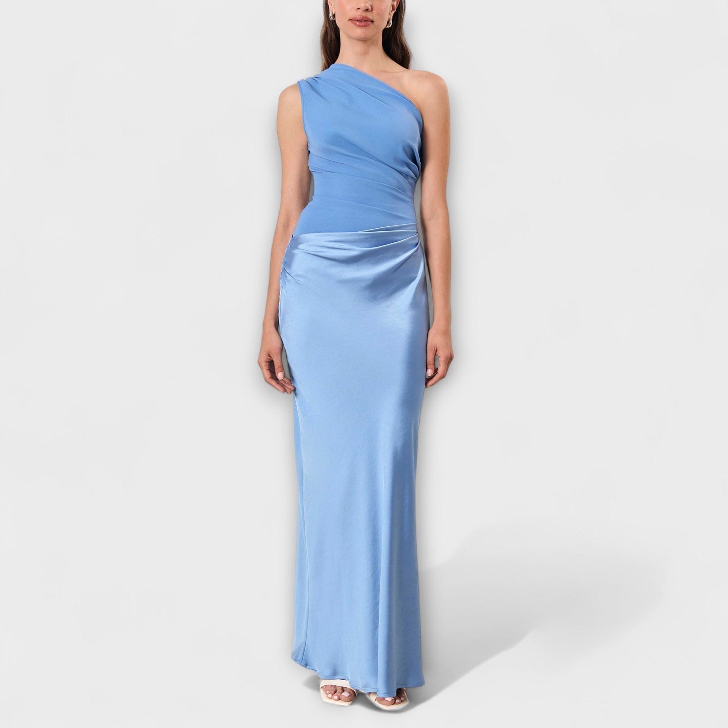 Duc | Robe Maxi Plissée Élégante à Une Épaule