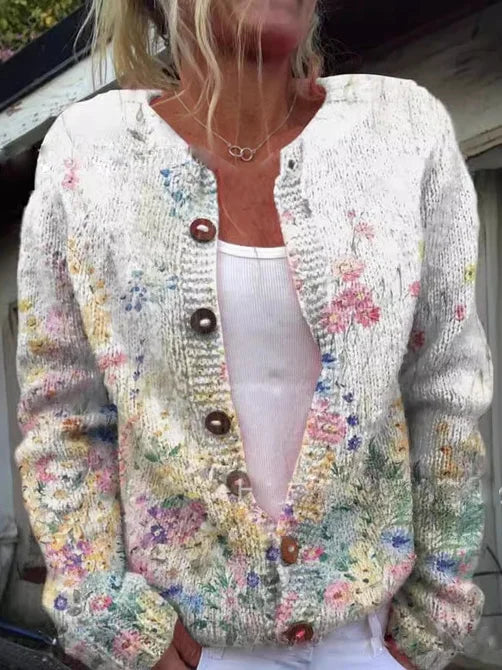 Amelie | Élégant Cardigan Floral