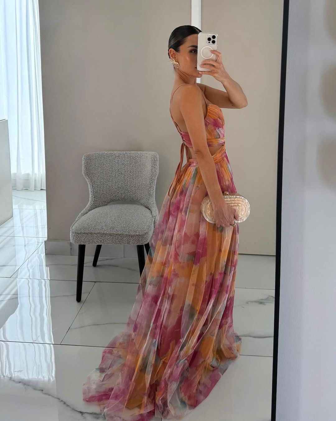 Frostine | Robe longue fleurie et romantique