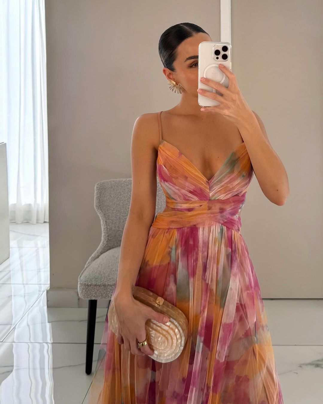 Frostine | Robe longue fleurie et romantique