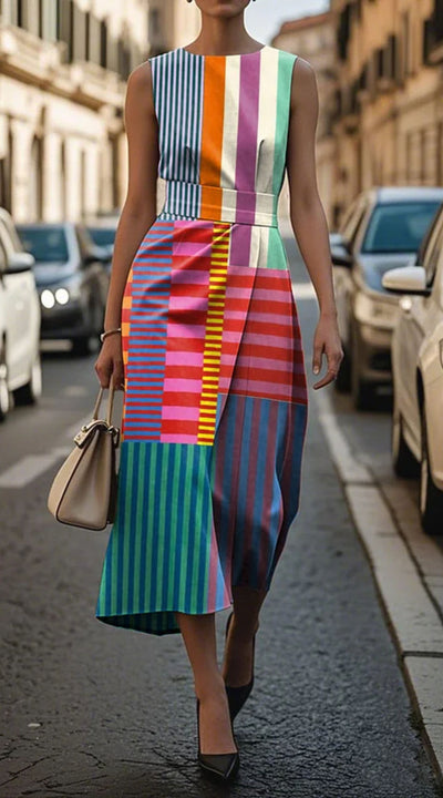 Tiffany | Robe sans manches imprimée