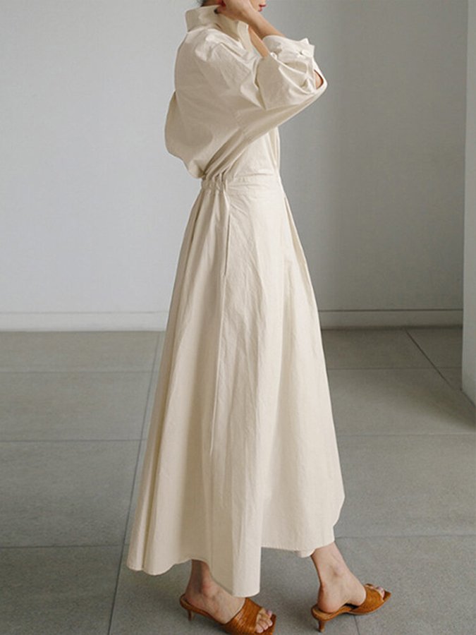 Brynn | Robe Swing A-Line avec Col Polo Chic