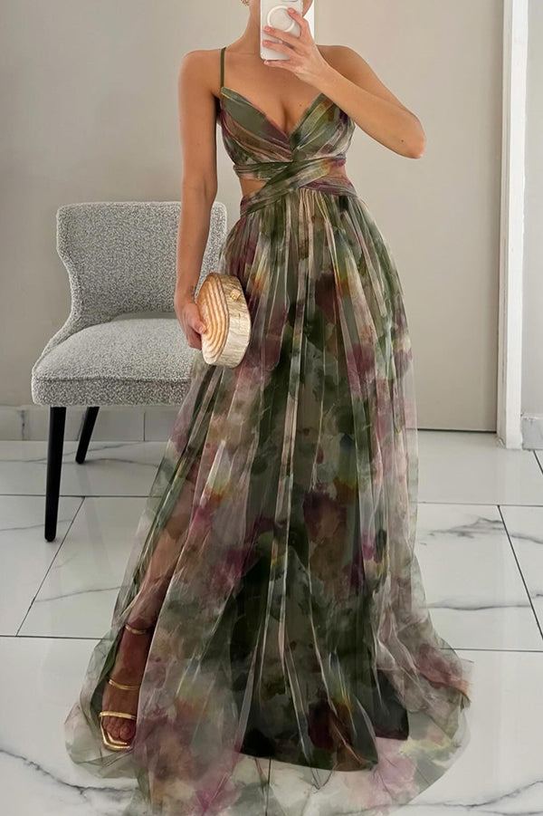 Frostine | Robe longue fleurie et romantique