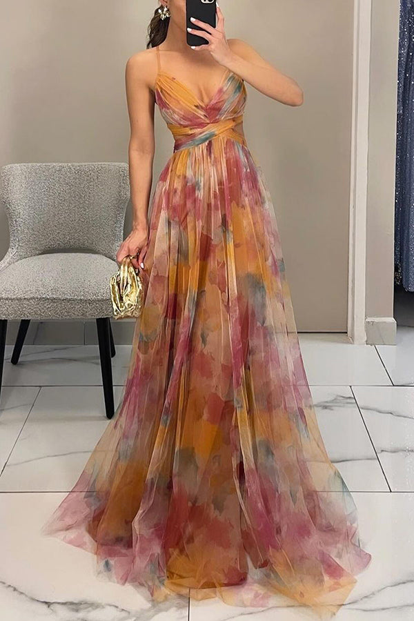 Frostine | Robe longue fleurie et romantique