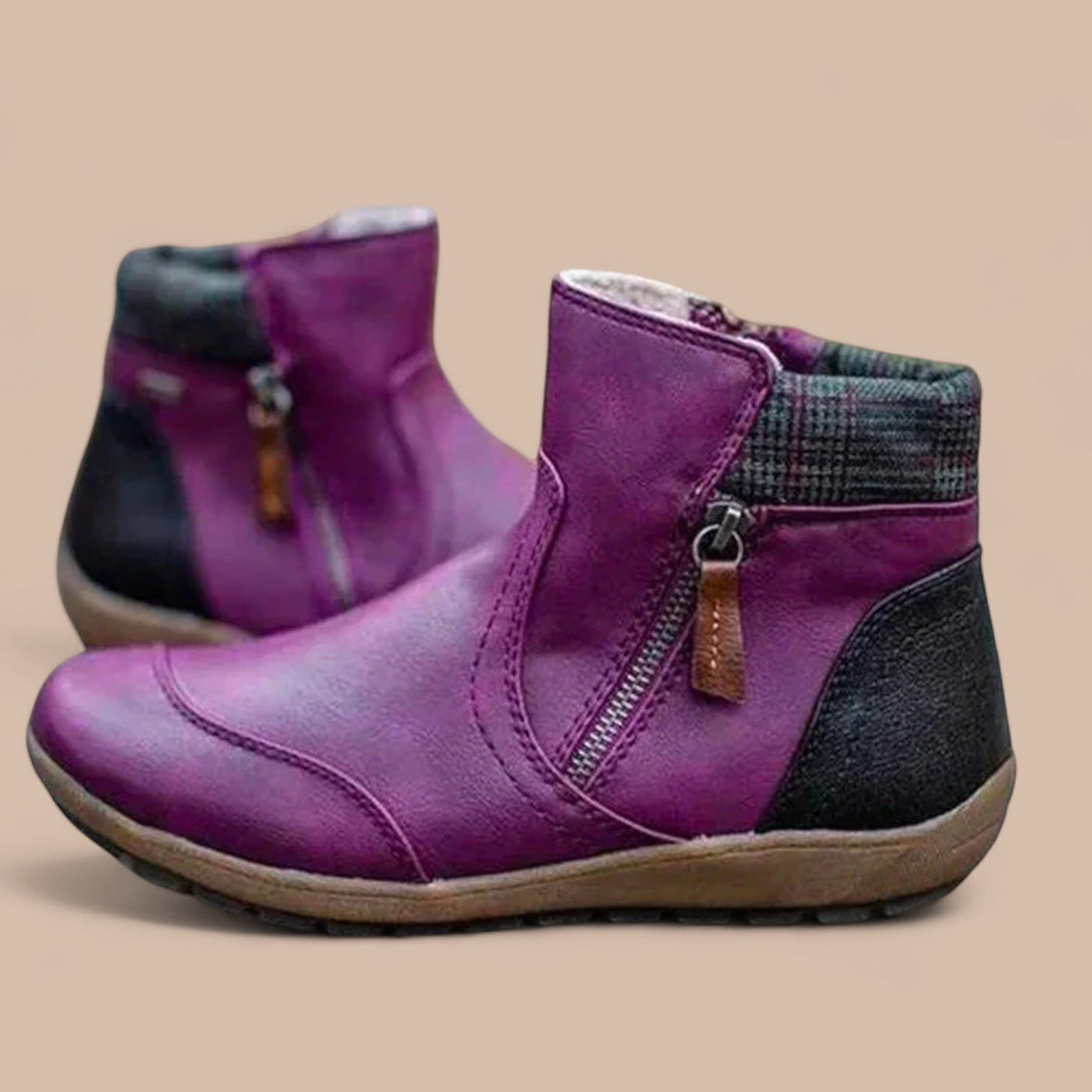 Ruth & Eleanor™ | Bottes Orthopédiques Imperméables avec Fermeture Éclair Premium