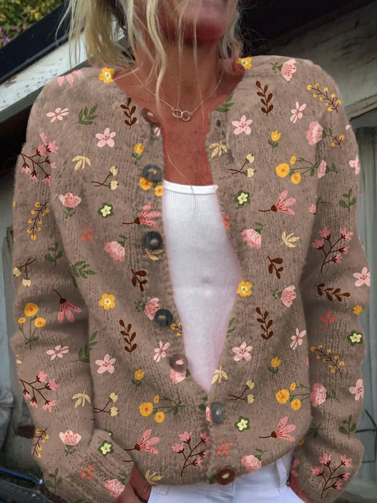 Amelie | Élégant Cardigan Floral