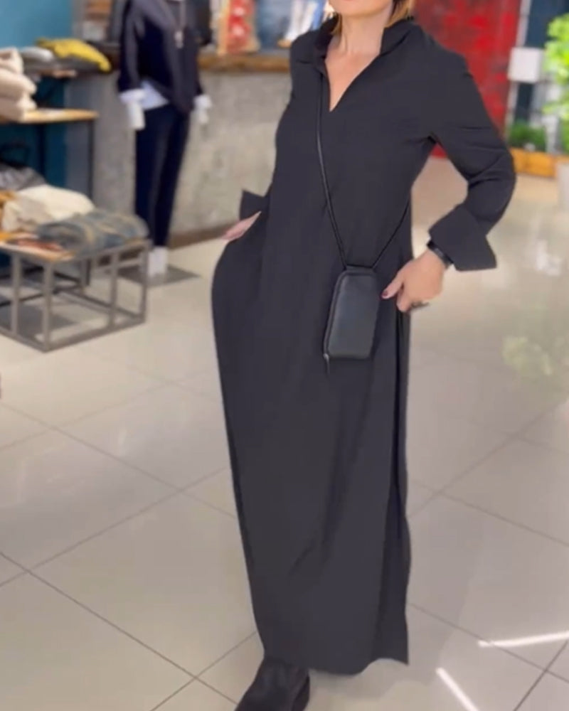 Evia | Robe longue ample avec fente