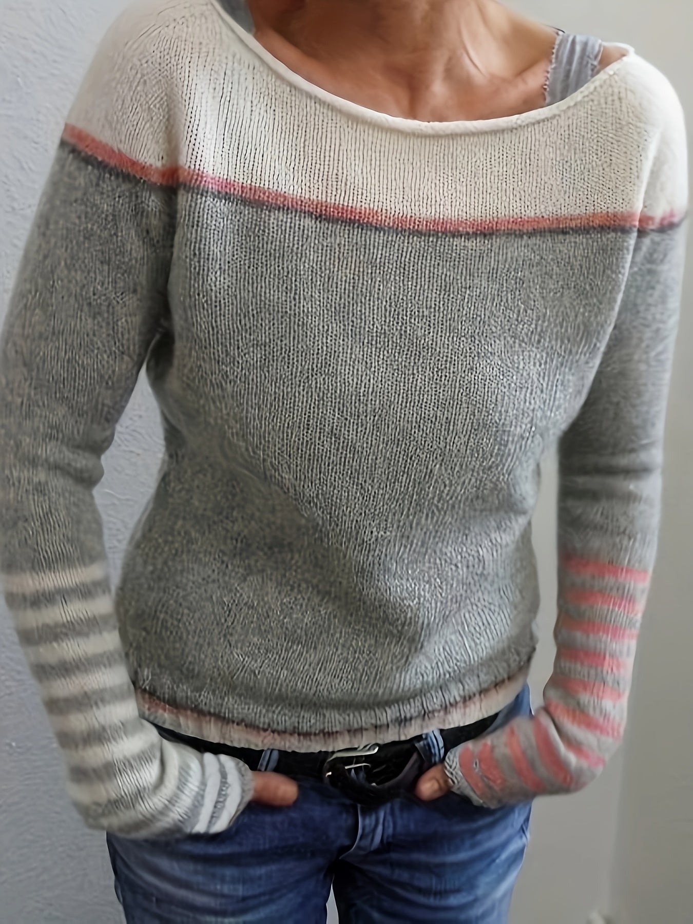 Katharina | Pull Rayé à Manches Longues