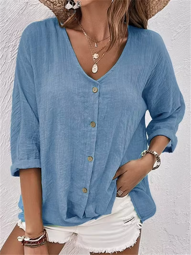 Élisa | Blouse Légère à Col V