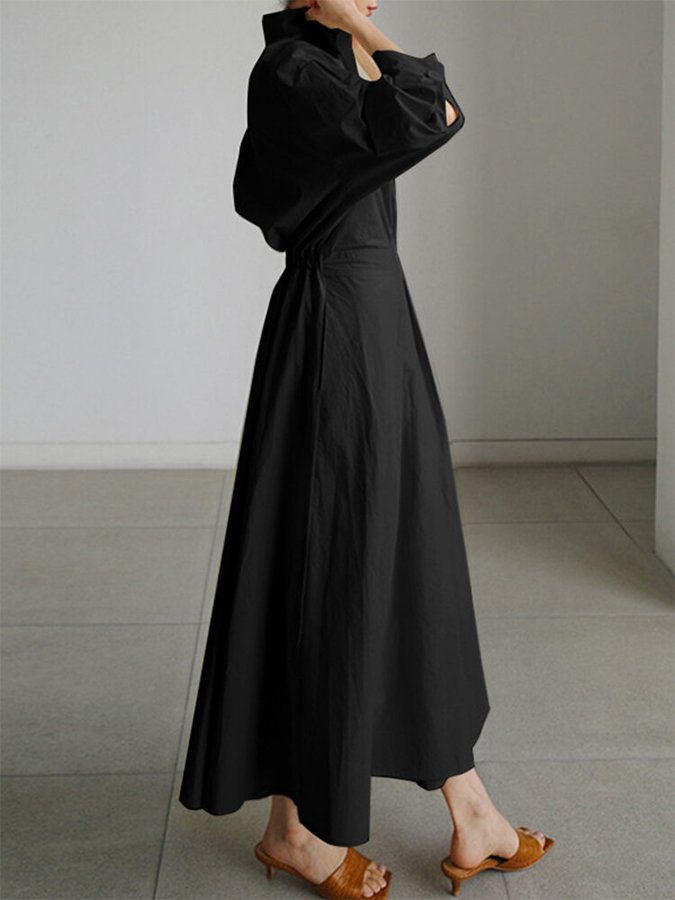 Brynn | Robe Swing A-Line avec Col Polo Chic