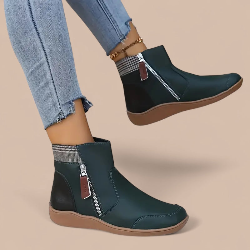 Ruth & Eleanor™ | Bottes Orthopédiques Imperméables avec Fermeture Éclair Premium