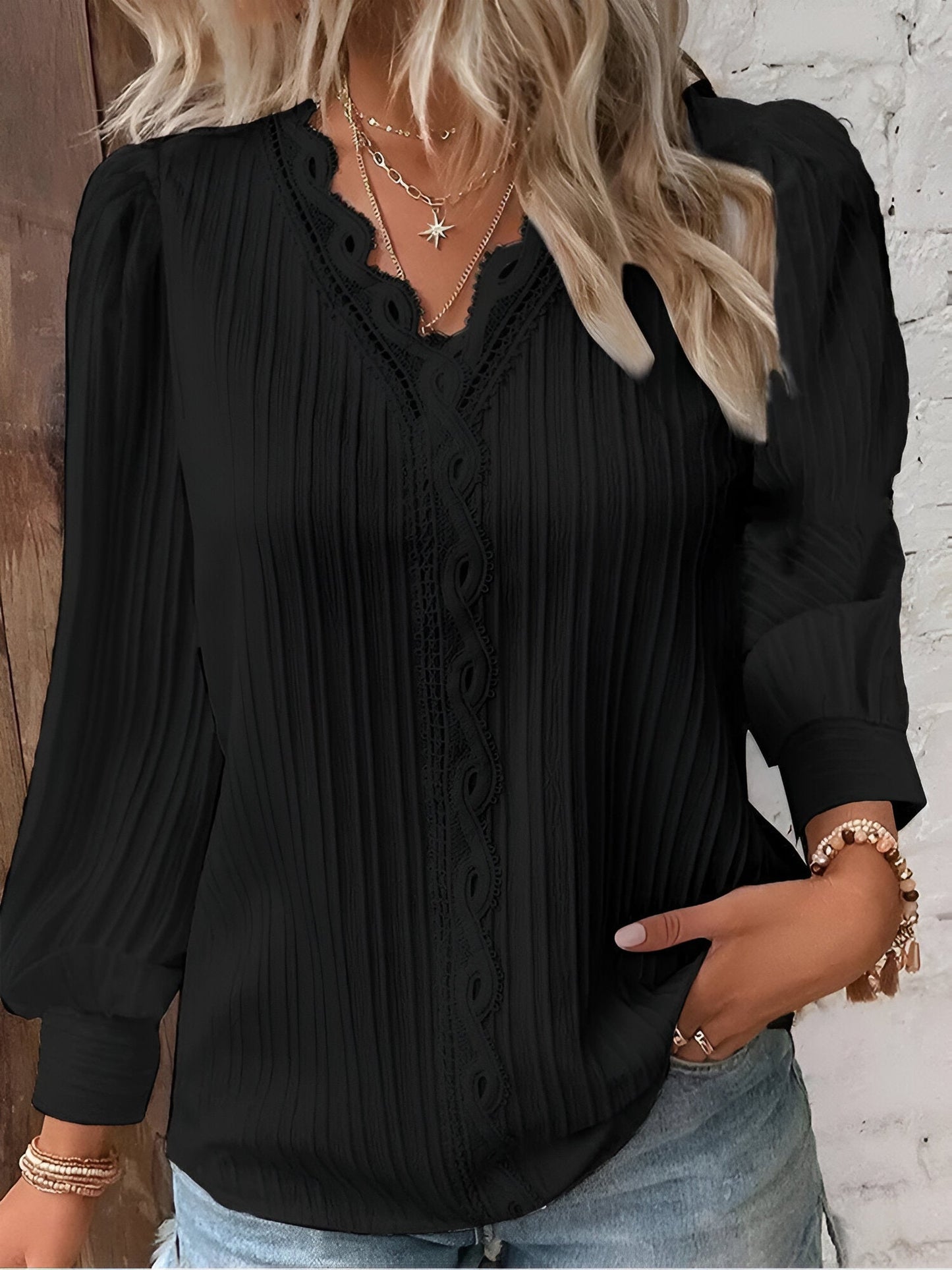 Maëlys | Blouse en Dentelle de Luxe