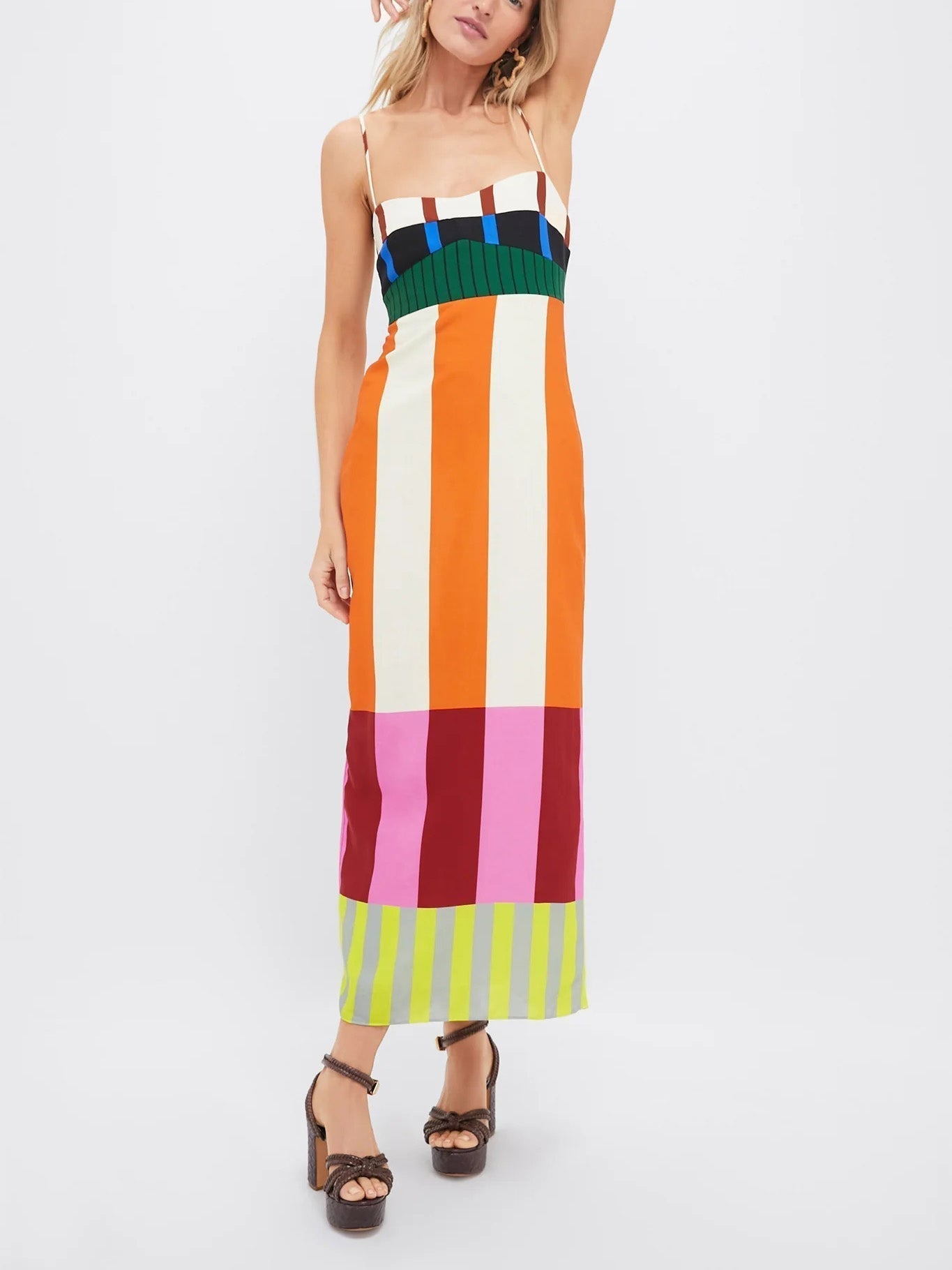 Paloma | Robe Maxi Colorée à Rayures