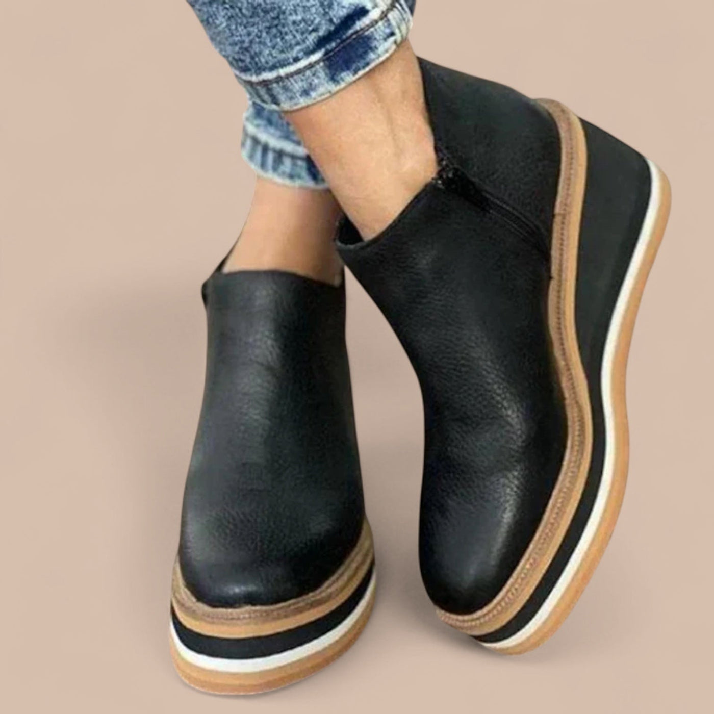 Ruth & Eleanor™ | Bottines à Talon Wedge Décontractées