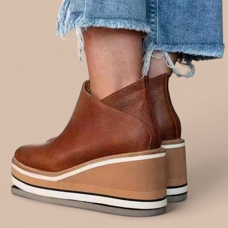 Ruth & Eleanor™ | Bottines à Talon Wedge Décontractées