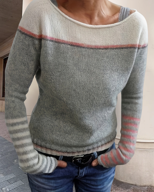 Katharina | Pull Rayé à Manches Longues