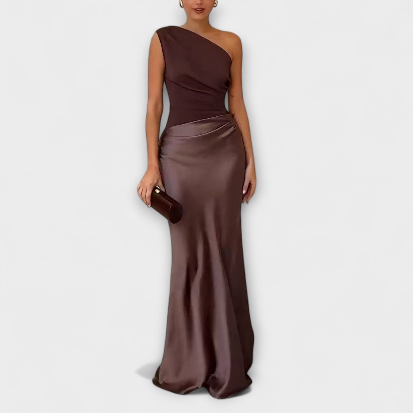 Duc | Robe Maxi Plissée Élégante à Une Épaule