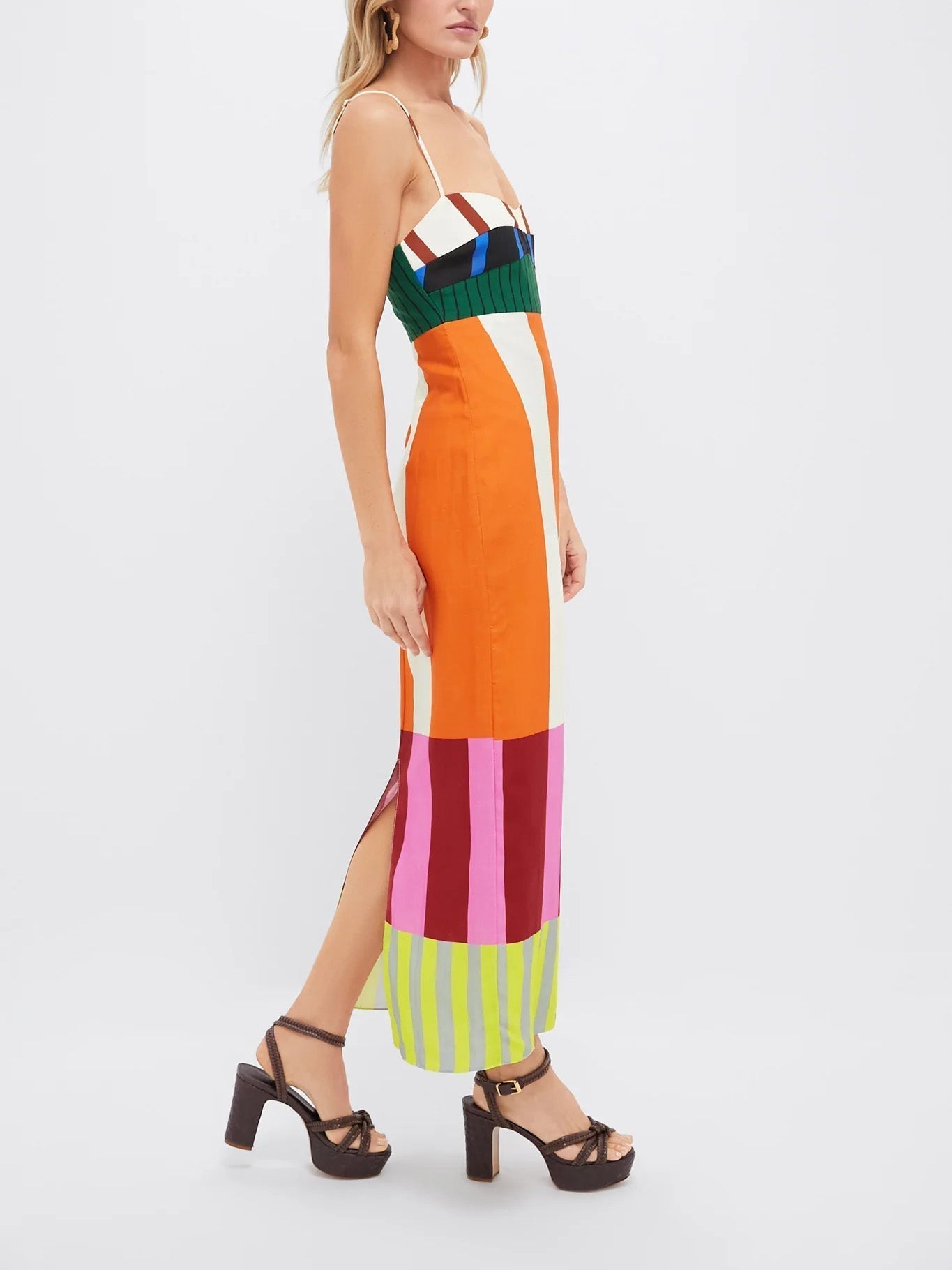 Paloma | Robe Maxi Colorée à Rayures