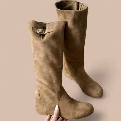 Ruth & Eleanor™ | Bottes en Suède Élégantes Montantes Amanda
