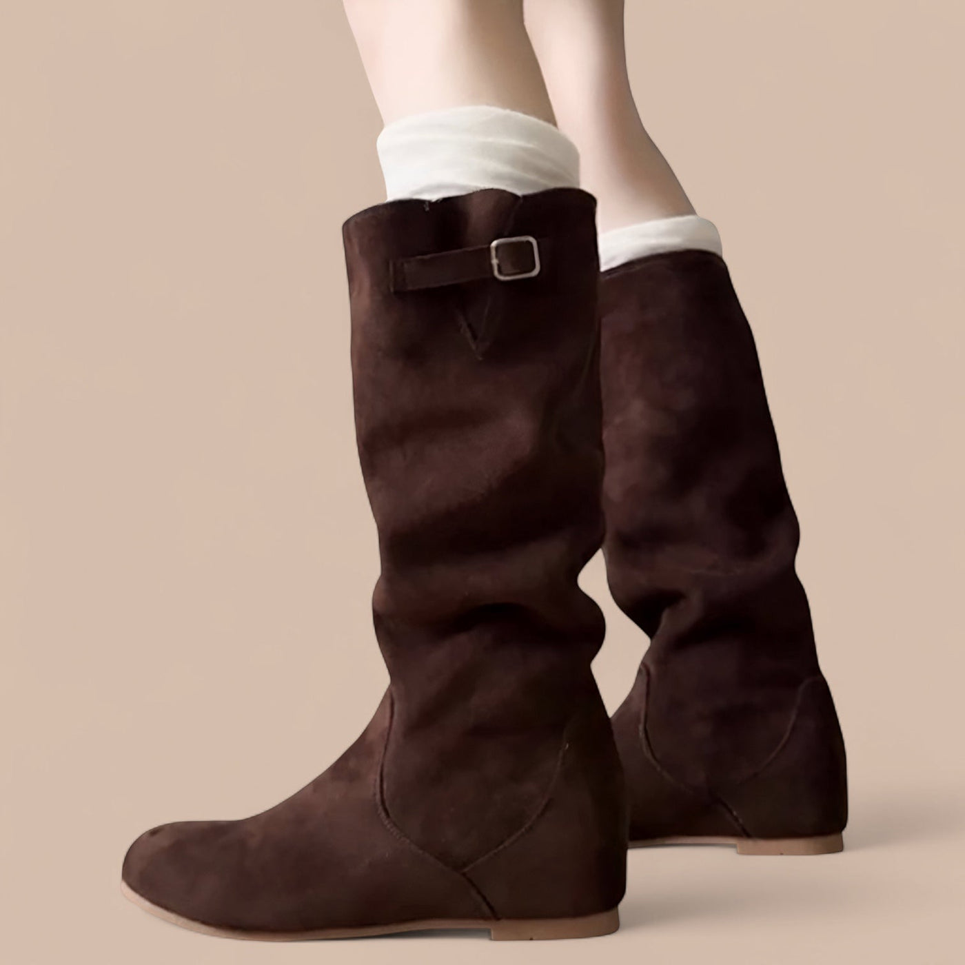 Ruth & Eleanor™ | Bottes en Suède Élégantes Montantes Amanda