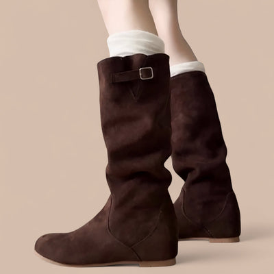 Ruth & Eleanor™ | Bottes en Suède Élégantes Montantes Amanda