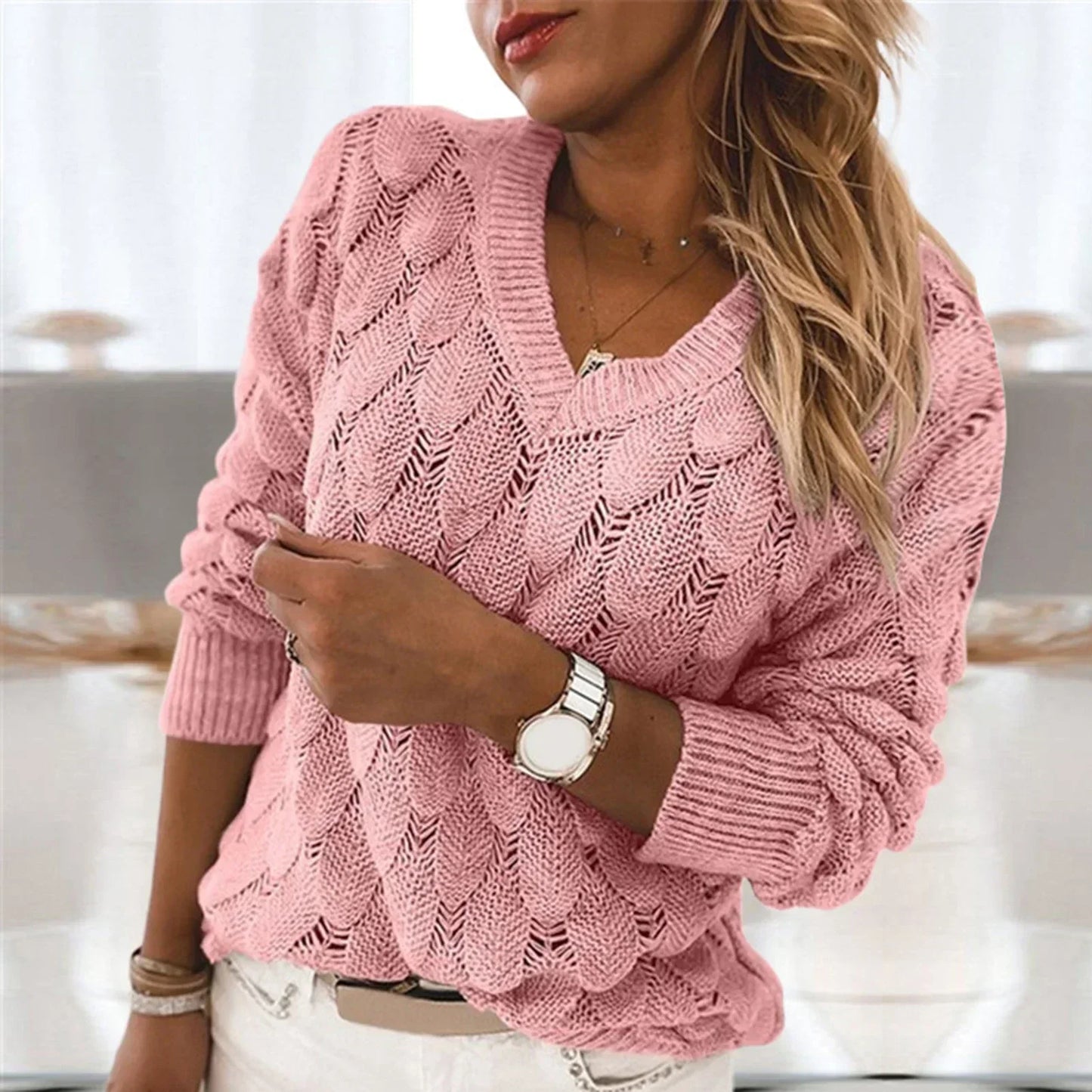 Faye | Pull-over élégant à col en V