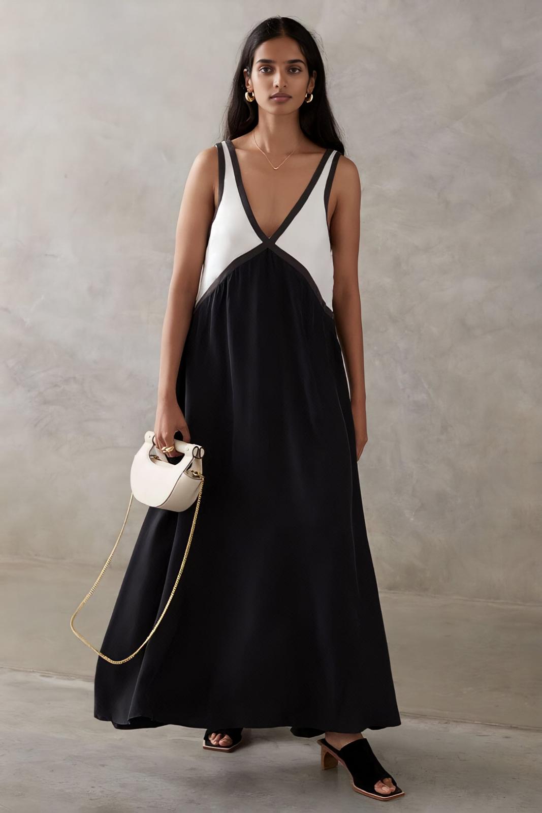 Élena | Élégante robe midi sans manches