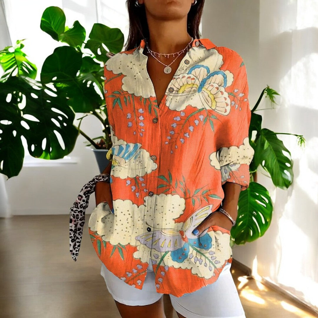 Carla | Blouse vintage à imprimé fleuri