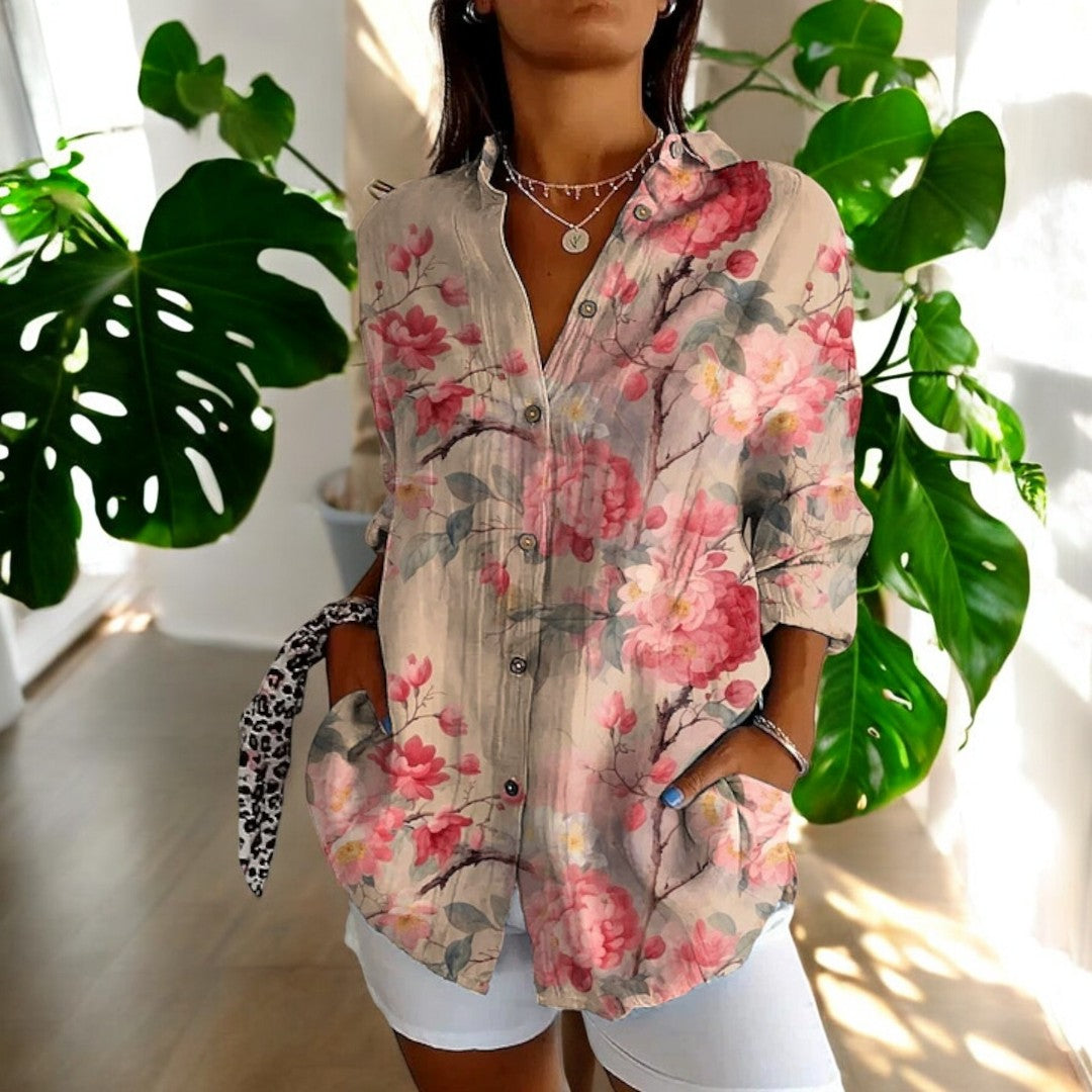 Carla | Blouse vintage à imprimé fleuri
