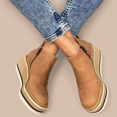 Ruth & Eleanor™ | Bottines à Talon Wedge Décontractées