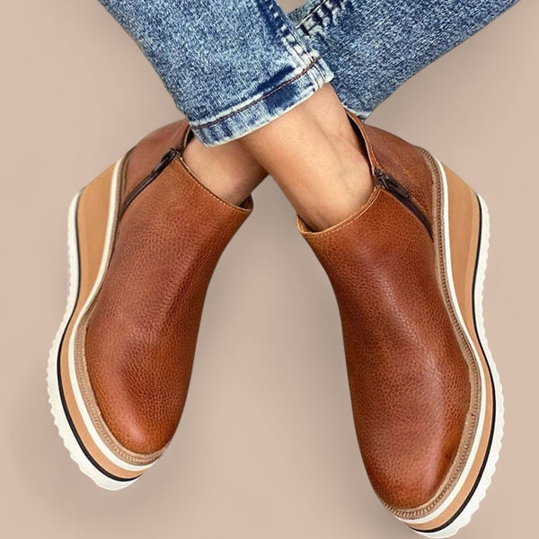 Ruth & Eleanor™ | Bottines à Talon Wedge Décontractées