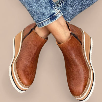 Ruth & Eleanor™ | Bottines à Talon Wedge Décontractées