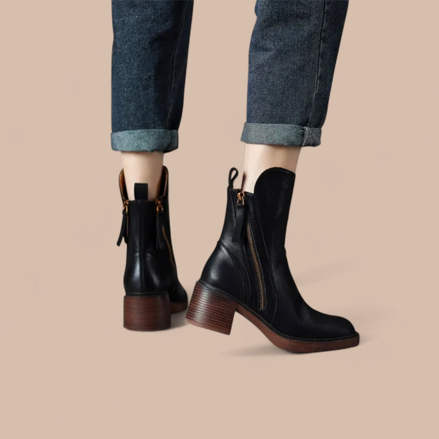 Ruth & Eleanor™ | Bottes en Cuir Élégantes