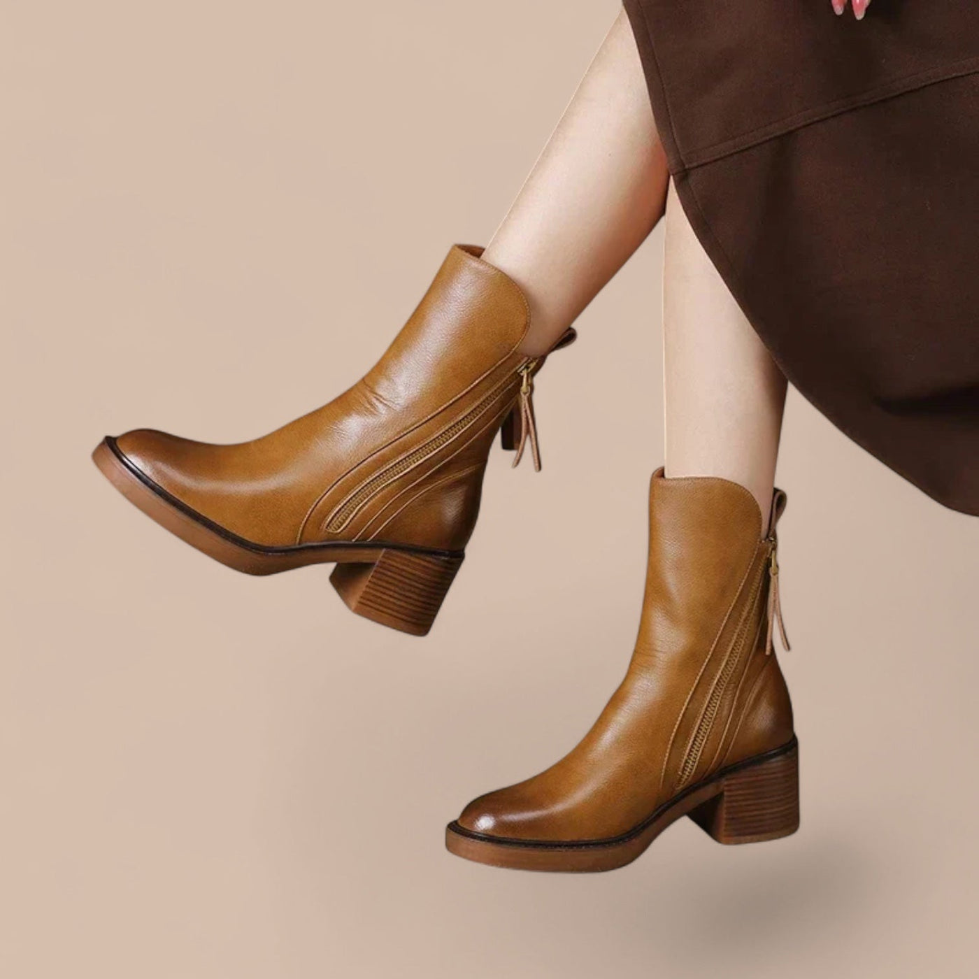 Ruth & Eleanor™ | Bottes en Cuir Élégantes