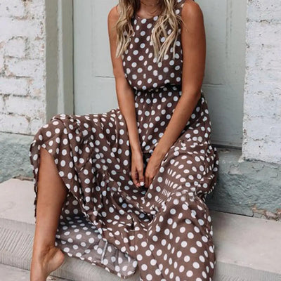 Capri | Robe Maxi à Pois Capri
