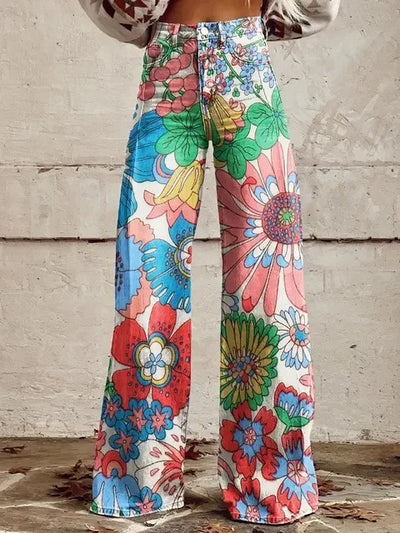 Azly - Pantalon floral décontracté et élégant