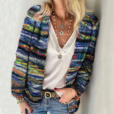 Cleo | Élégant Cardigan Multicolore