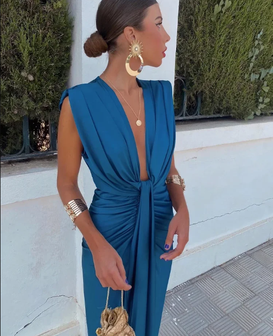 Crocetta | Robe Élégante Décolletée