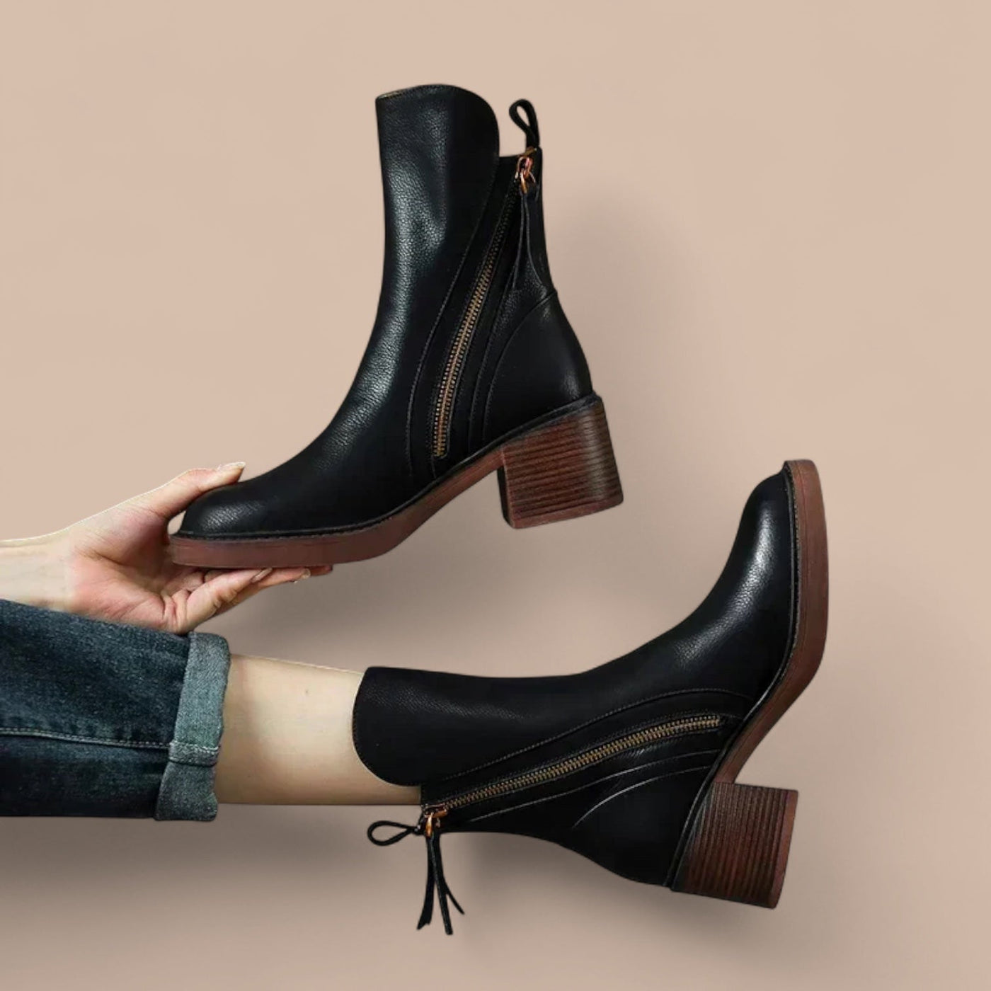 Ruth & Eleanor™ | Bottes en Cuir Élégantes