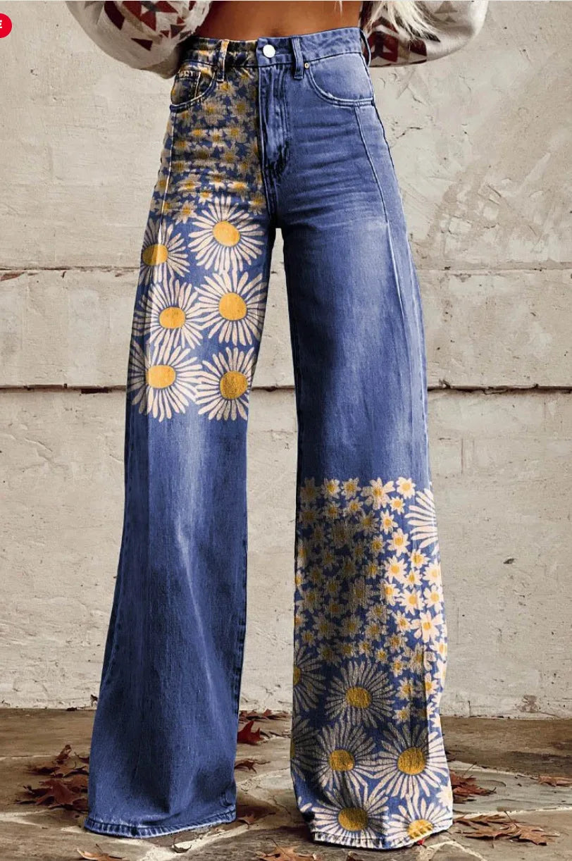Azly - Pantalon floral décontracté et élégant