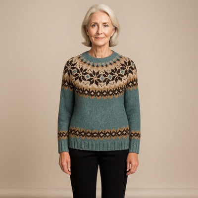 Ruth & Eleanor™ | Pull en tricot islandais vintage