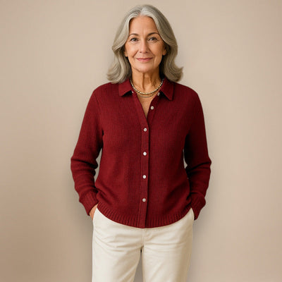 Marie | Cardigan Classique Tricoté avec Boutons
