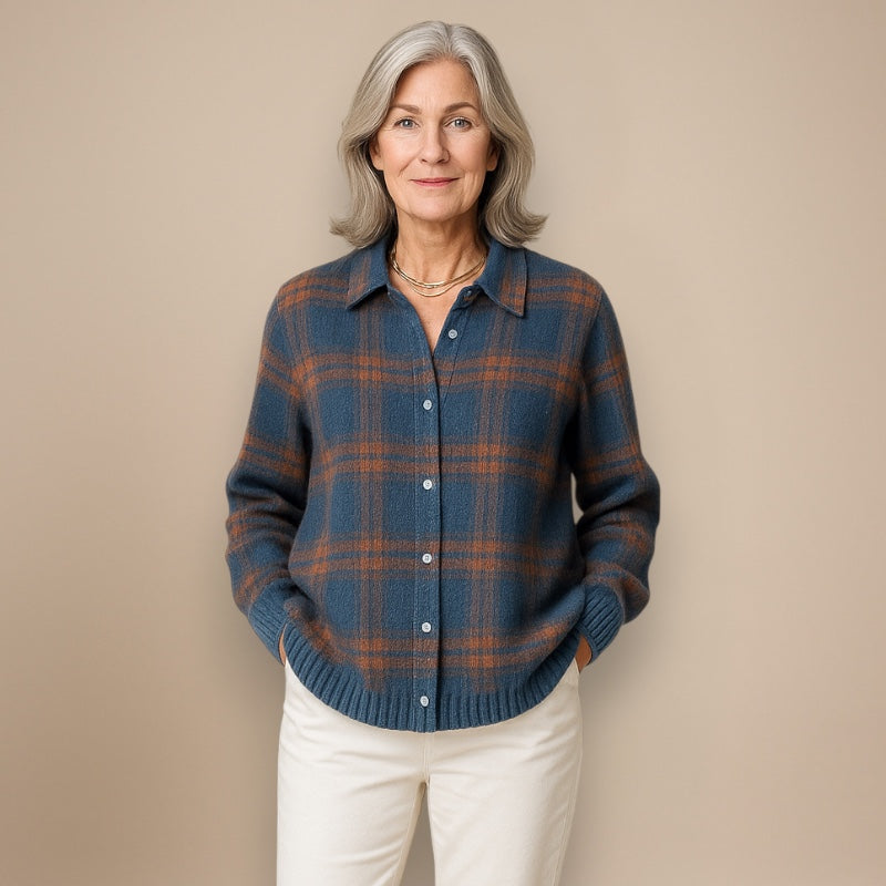 Mira | Blouse Douce avec Motif à Carreaux