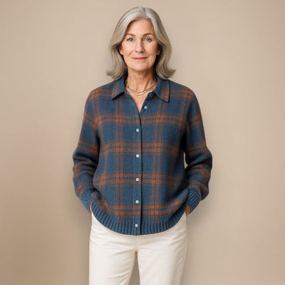 Mira | Blouse Douce avec Motif à Carreaux