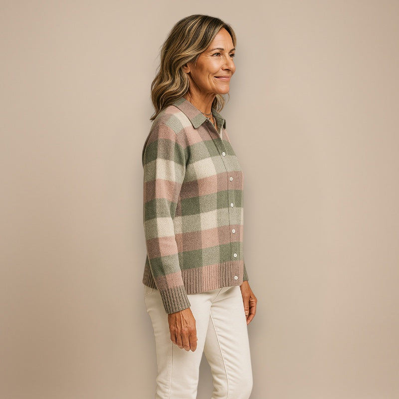 Noor | Blouse à Capuche Carreaux