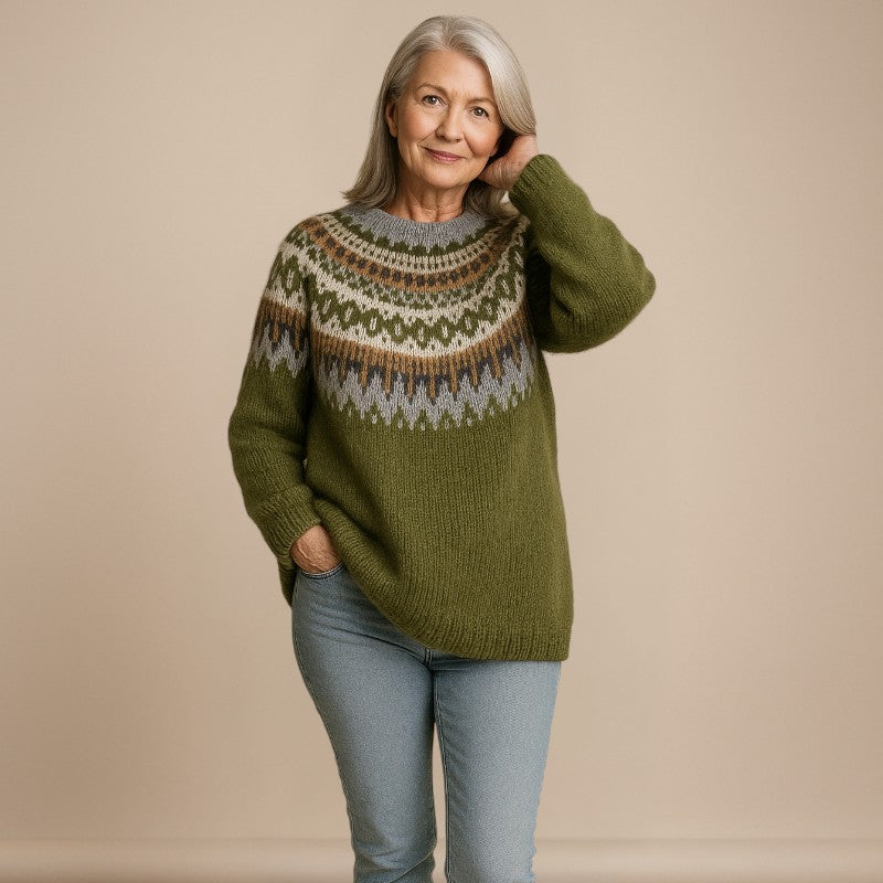 Ruth & Eleanor™ | Pull Vintage Tricoté Rembourré