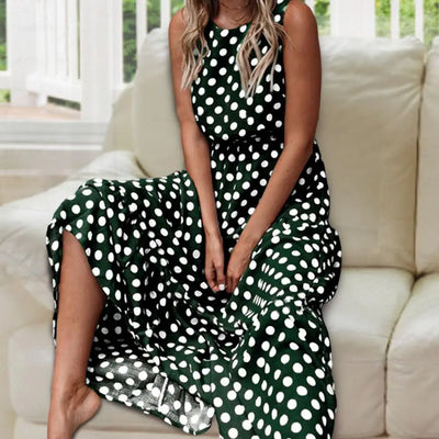 Capri | Robe Maxi à Pois Capri