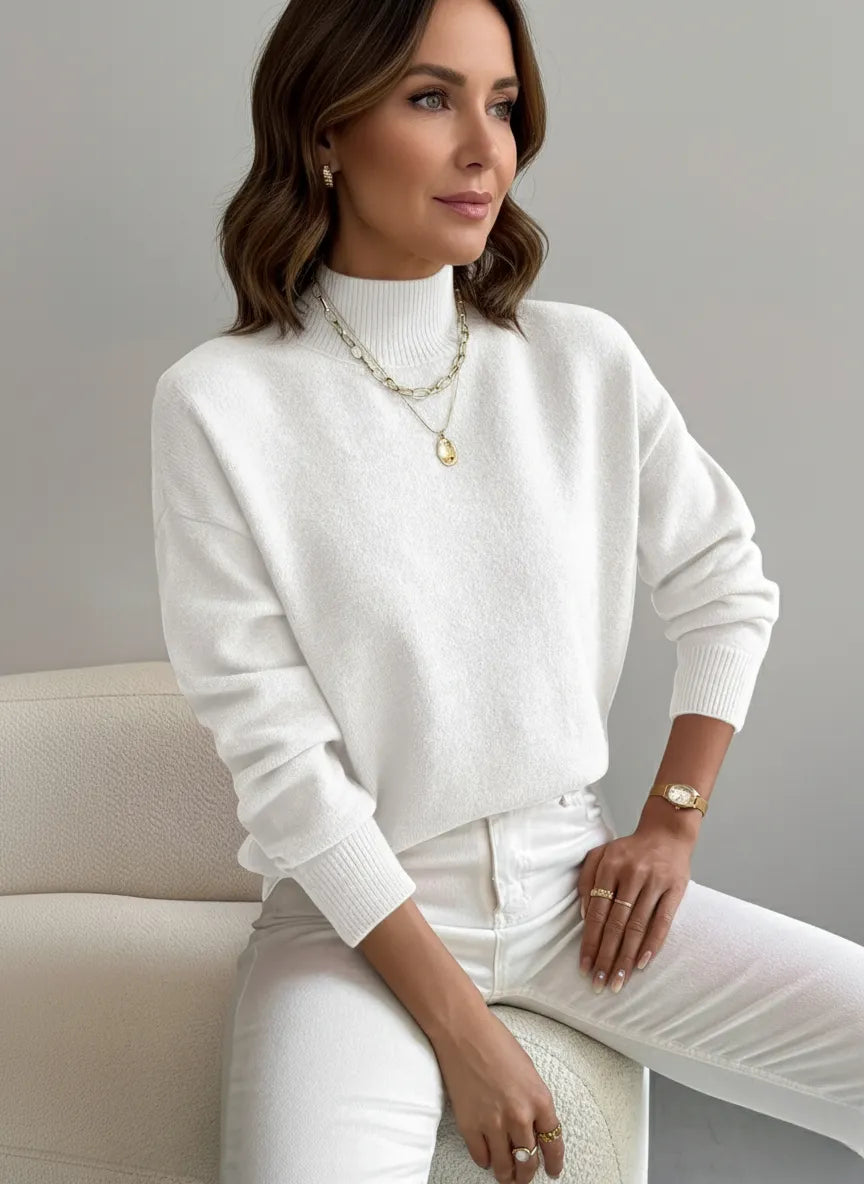 Chloe | Pull Col Roulé Élégant et Confortable